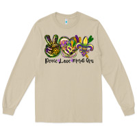Mushroom peace love mardi gras Long Sleeve Tee - CowGirlArtShop