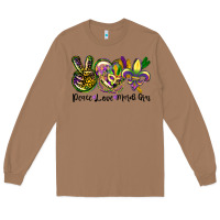 Toasted Coconut peace love mardi gras Long Sleeve Tee - CowGirlArtShop