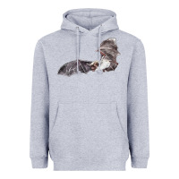 Heather Grey mexican free tailed bat Heavyweight Hoodie - LillyAllenDesigns
