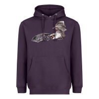 Plum mexican free tailed bat Heavyweight Hoodie - LillyAllenDesigns