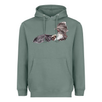 Sage mexican free tailed bat Heavyweight Hoodie - LillyAllenDesigns
