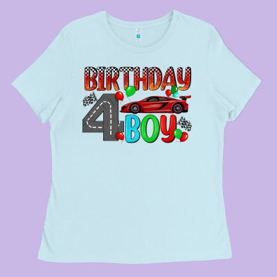 Birthday Boy 4 Ladies Tee Designed By Bundleandbundleshop