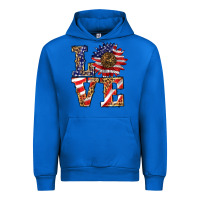 Cobalt patriotic sunflower love Urban Hoodie - BarkalooDesign