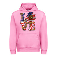 Fuchsia Pink patriotic sunflower love Urban Hoodie - BarkalooDesign
