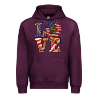 Mauve Wine patriotic sunflower love Urban Hoodie - BarkalooDesign