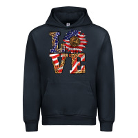 Navy patriotic sunflower love Urban Hoodie - BarkalooDesign