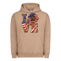 Pigment Burro patriotic sunflower love Urban Hoodie - BarkalooDesign