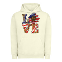 Pigment Pistachio patriotic sunflower love Urban Hoodie - BarkalooDesign