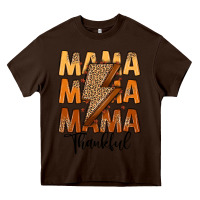 Chocolate Brown Thankful Mama Heavy Core Tee - MaliasSmallBusiness