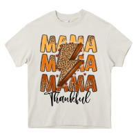 Cream Thankful Mama Heavy Core Tee - MaliasSmallBusiness