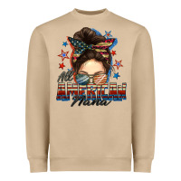 All American Nana Messy Bun Heavyweight Sweatshirt | Teevron