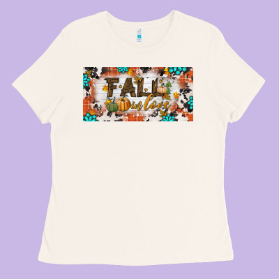 Fall In Love License Plate Ladies Tee Designed By Bundleandbundleshop