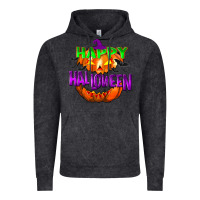 Vintage Black Happy Halloween Vintage Hoodie - NancyCooperArtShop