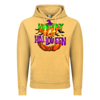 Vintage Mustard Happy Halloween Vintage Hoodie - NancyCooperArtShop
