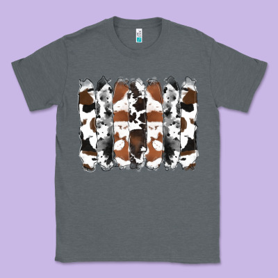 Cowhide Brushstrokes Classic Tee Designed By Ranaportraitstore