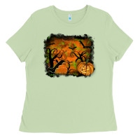 Matcha halloween backround Ladies Tee - RanaPortraitStore