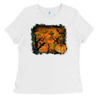 White halloween backround Ladies Tee - RanaPortraitStore