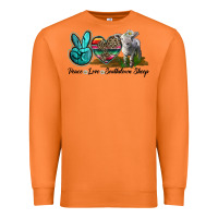 Carrot Peace Love Southdown Sheep Premium Sweatshirt - LillyAllenDesigns