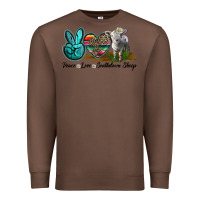 Chestnut Peace Love Southdown Sheep Premium Sweatshirt - LillyAllenDesigns