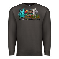 Smoke Peace Love Southdown Sheep Premium Sweatshirt - LillyAllenDesigns
