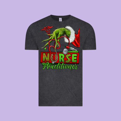 Christmas Character Nurse Vintage Tee Designed By Nancycooperartshop