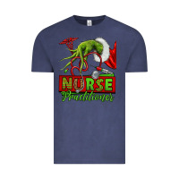 Vintage Denim Christmas Character Nurse Vintage Tee - NancyCooperArtShop