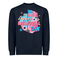 Navy Happy Memorial Day Heavyweight Sweatshirt - FaDigitalArtStudio