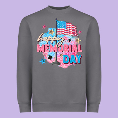 Happy Memorial Day Heavyweight Sweatshirt Designed By Fadigitalartstudio