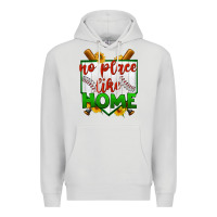 Dove Grey no place like home baseball Premium Hoodie - BundleAndBundleShop