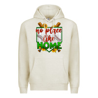 Oatmeal Heather no place like home baseball Premium Hoodie - BundleAndBundleShop