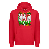 Red no place like home baseball Premium Hoodie - BundleAndBundleShop