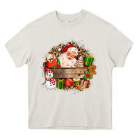Cream Santa Heavy Core Tee - MaliasSmallBusiness