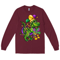 Burgundy mardi gras trex Long Sleeve Tee - CowGirlArtShop