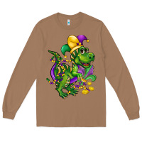 Toasted Coconut mardi gras trex Long Sleeve Tee - CowGirlArtShop