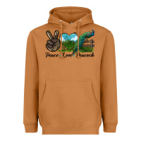 Meerkat Peace Love Peacock Heavyweight Hoodie - LillyAllenDesigns