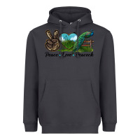 Smoke Peace Love Peacock Heavyweight Hoodie - LillyAllenDesigns