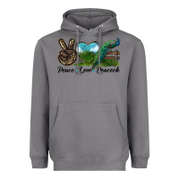 Storm Peace Love Peacock Heavyweight Hoodie - LillyAllenDesigns