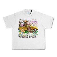Lunar Rock Happy Easter truck with farm animals Urban Heavy Tee - NancyCooperArtShop