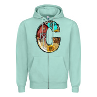 Seafoam farm life alphabet lowercase letters c Zipper Hoodie - BundleAndBundleShop