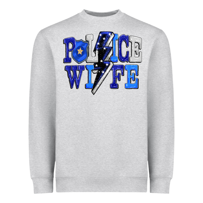 Police Wife Heavyweight Sweatshirt by FaDigitalArtStudio | Teevron