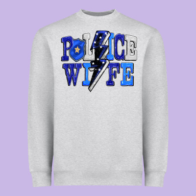 Police Wife Heavyweight Sweatshirt Designed By Fadigitalartstudio