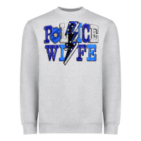 Heather Grey Police wife Heavyweight Sweatshirt - FaDigitalArtStudio