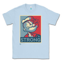 Dusty Blue 1 popeye strong brand a transparent Classic Tee - tuanDangUi