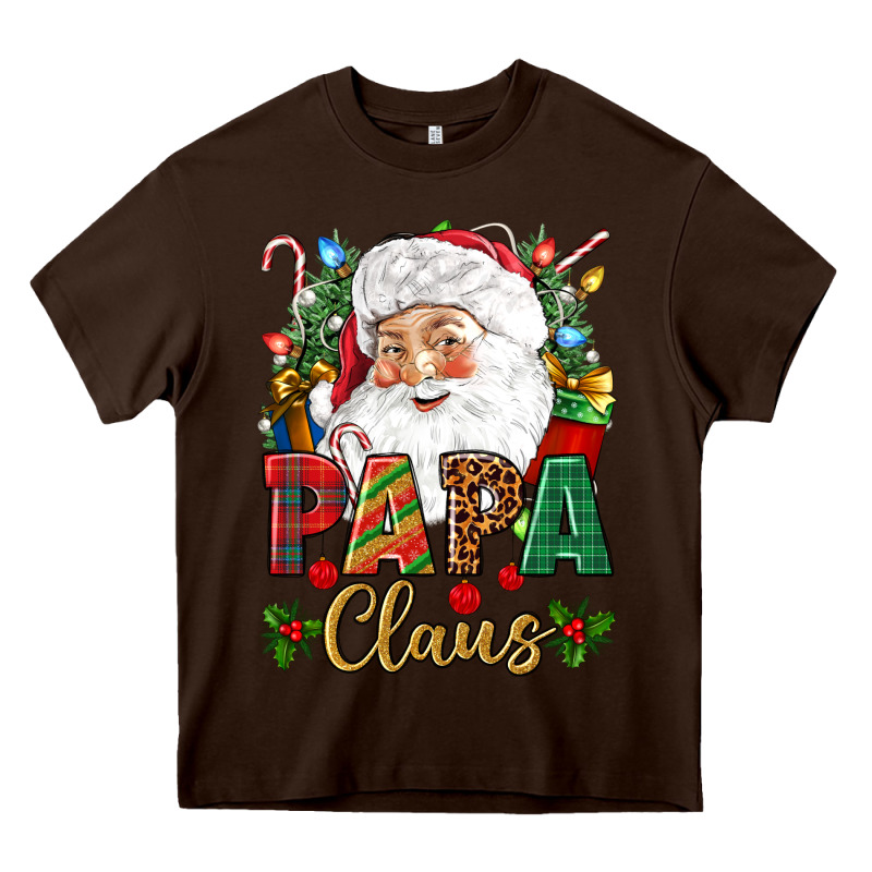 Papa Claus Christmas Heavy Core Tee by NancyCooperArtShop | Teevron