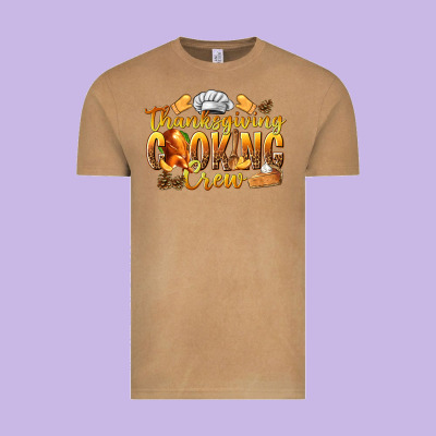 Thanksgiving Cooking Crew Vintage Tee Designed By Texasbilliewilder