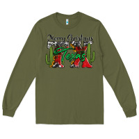 Army Green merry christmas tx texas Long Sleeve Tee - Jasminsmagicworld