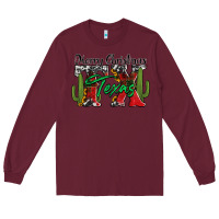 Burgundy merry christmas tx texas Long Sleeve Tee - Jasminsmagicworld