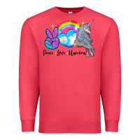 Cardinal peace love unicorn Premium Sweatshirt - LillyAllenDesigns
