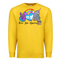 Lemon peace love unicorn Premium Sweatshirt - LillyAllenDesigns