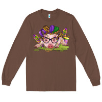 Chestnut mardi gras pig Long Sleeve Tee - CowGirlArtShop